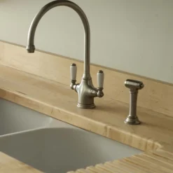 Perrin & Rowe Phoenician Twin Lever Monobloc Mixer with Side Rinse