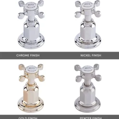 Perrin & Rowe Provence 2 Hole Bridge Sink Mixer with Lever Handles