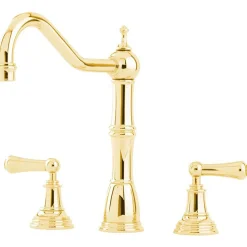 Perrin & Rowe Provence 3 Hole Sink Mixer with Lever Handles