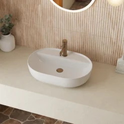 Poppy Oval Countertop Basin 1 Tap Hole - 610 x 415mm
