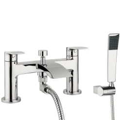 Proflow Tiera Basin Mixer with Clicker Waste & Bath Shower Mixer Value Pack