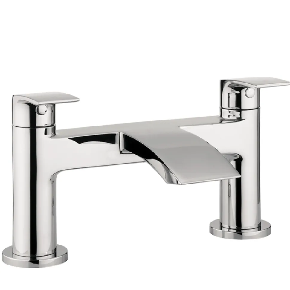 Proflow Tiera Basin Mixer with Clicker Waste & Bath Filler Value Pack