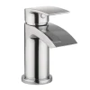 Proflow Tiera Small Waterfall Basin Mixer with Clicker Waste