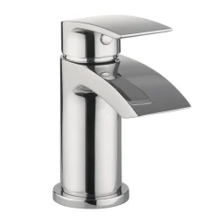 Proflow Tiera Small Waterfall Basin Mixer with Clicker Waste
