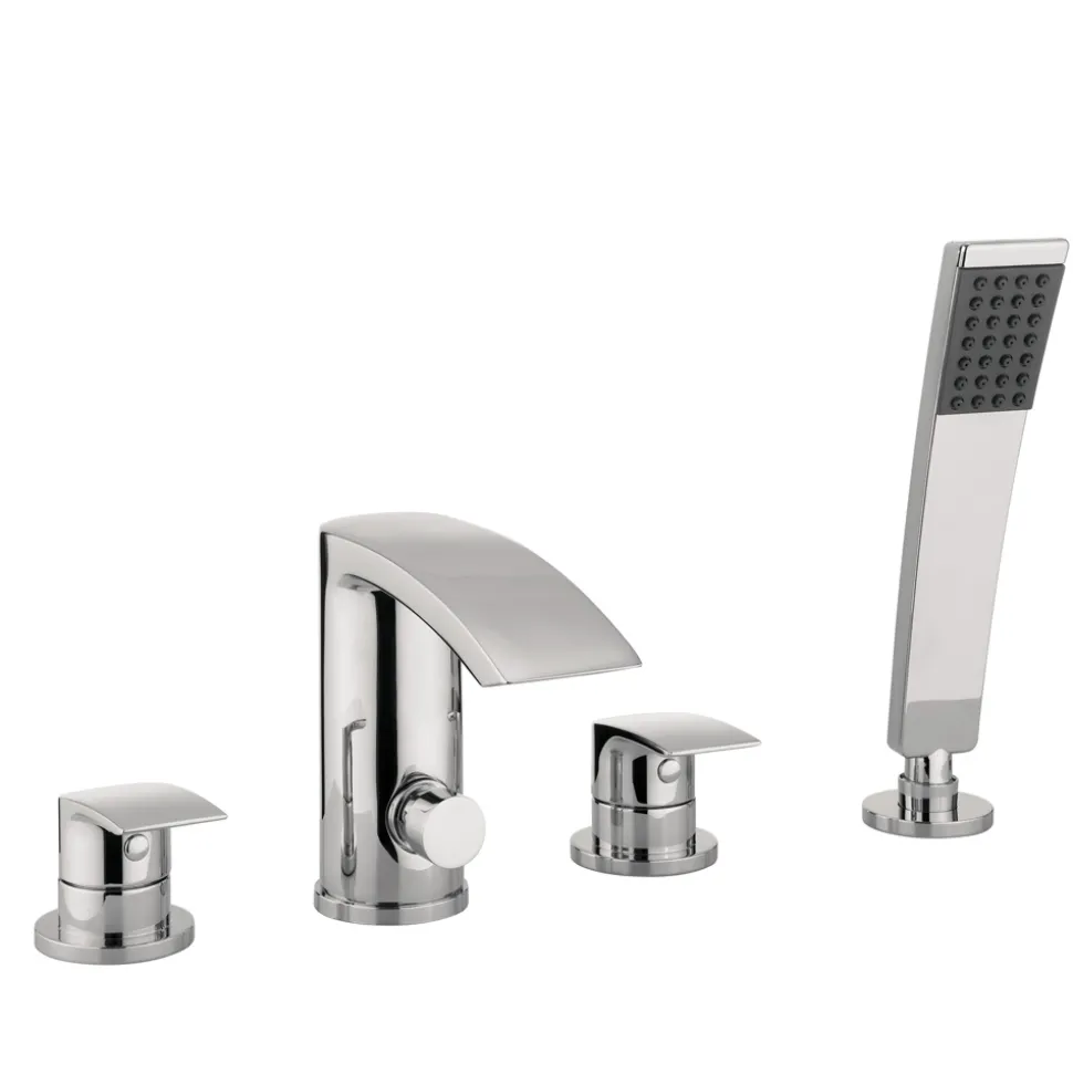 Proflow Tiera Waterfall 4 Hole Bath Shower Mixer