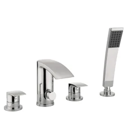 Proflow Tiera Waterfall 4 Hole Bath Shower Mixer