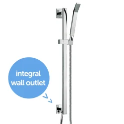 Pura Bloque Slide Rail with Outlet Elbow & Single Function Handset
