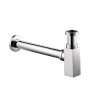 Pura Square Chrome Bottle Trap & Pipe