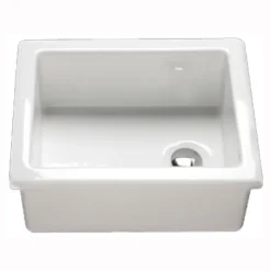 RAK Gourmet Laboratory White Ceramic Single Bowl Sink - 460mm x 365mm