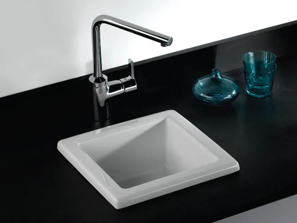 RAK Laboratory Sink 2 Single Bowl White Ceramic Sink - 330 x 330mm