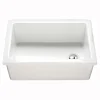 RAK Laboratory White Ceramic Single Bowl Kitchen Sink - 585mm x 380mm