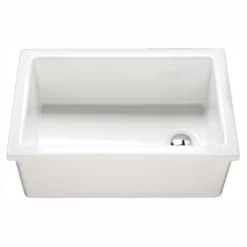 RAK Laboratory White Ceramic Single Bowl Kitchen Sink - 585mm x 380mm