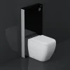 RAK Obelisk Glass Cabinet Cistern Frame for Back to Wall Toilets - Gloss Black