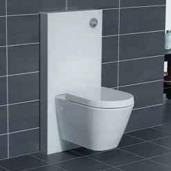 RAK Obelisk Glass Cabinet Cistern Frame for Wall Hung Toilets - Alpine White