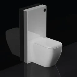RAK Obelisk Glass Cabinet Cistern Frame for Back to Wall Toilets - Alpine White