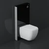 RAK Obelisk Glass Cabinet Cistern Frame for Wall Hung Toilets - Gloss Black