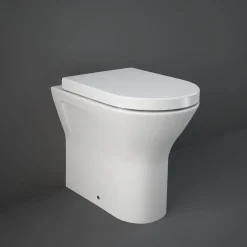 RAK Resort Extended Comfort Height Rimless Back to Wall Toilet with Soft Close Seat