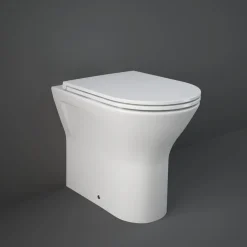 RAK Resort Extended Comfort Height Rimless Back to Wall Toilet with Soft Close Seat