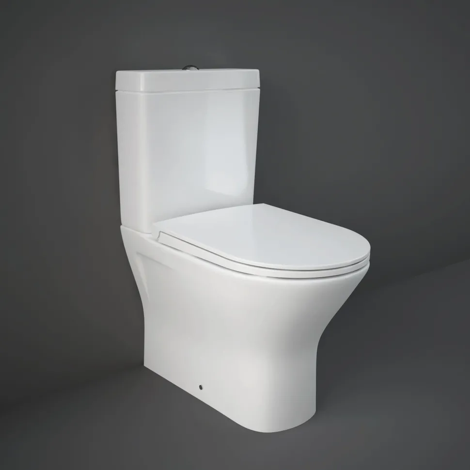 RAK Resort Maxi Comfort Height Rimless Full Back to Wall Toilet & Soft Close Seat