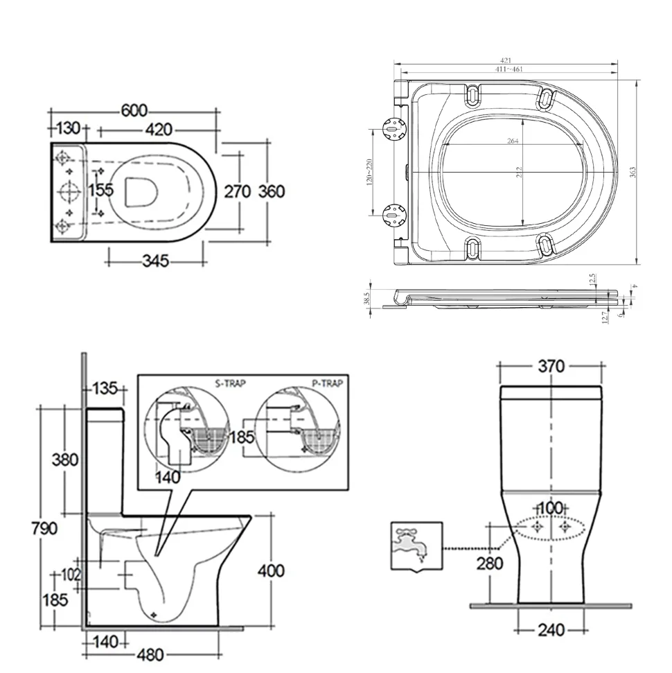 RAK Resort Mini Rimless Fully Back to Wall Toilet & Soft Close Seat