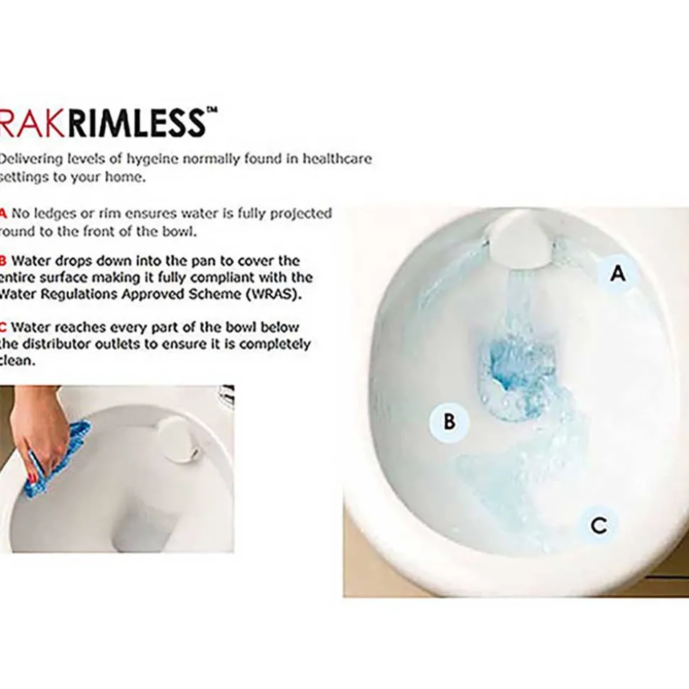 RAK Resort Mini Rimless Fully Back to Wall Toilet & Soft Close Seat