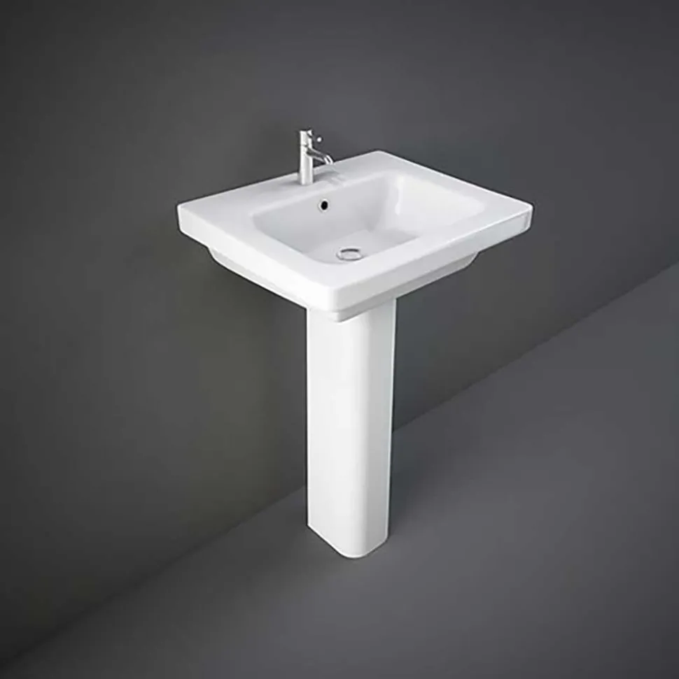 RAK Resort 1 Tap Hole Basin & Full Pedestal