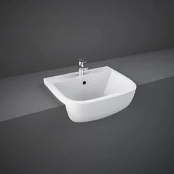 RAK Series 600 Ceramic Semi Recessed Basin 420mm - 1 Tap Hole