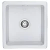 RAK Square Inset or Undermount White Ceramic Kitchen Sink & Waste - 450mm x 475mm