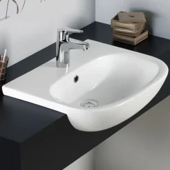 RAK Tonique 520mm Semi Recessed 1 Tap Hole Basin