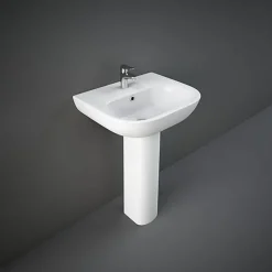 RAK Tonique 550mm 1 Tap Hole Basin with Full Pedestal