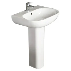 RAK Tonique 550mm 1 Tap Hole Basin with Full Pedestal