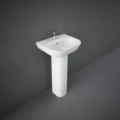 RAK Tonique 450mm 1 Tap Hole Basin with Full Pedestal