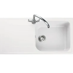 Rangemaster Amethyst Igneous Granite Large Single Bowl Kitchen Sink with Reversible Drainer & Waste Kit - 1000 x 500mm