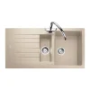 Rangemaster Andesite Stone Igneous Granite 1.5 Bowl Sink with Reversible Drainer & Waste Kit - 1000 x 500mm