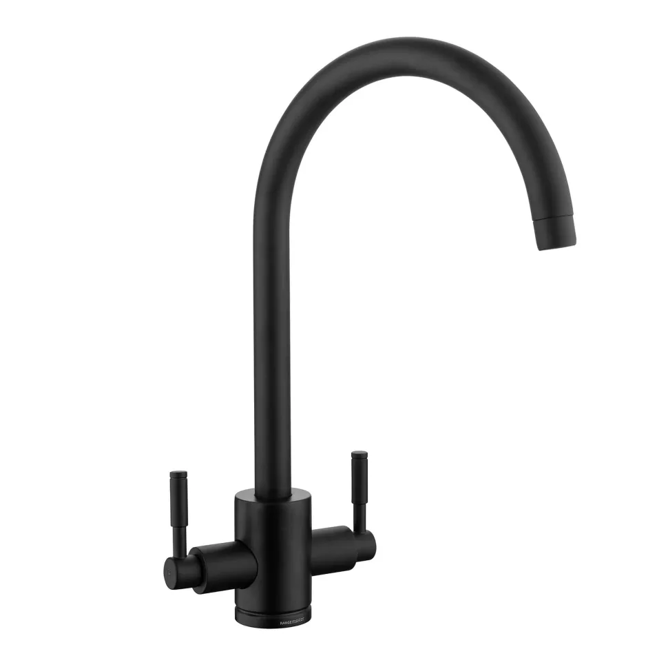 Rangemaster Aquatrend Twin Lever Kitchen Sink Mixer Tap