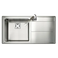 Rangemaster Arlington 1 Bowl Stainless Steel Sink & Waste Kit - 985 x 508mm