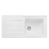 Rangemaster Arlington 1 Bowl White Fireclay Ceramic Sink & Waste Kit -  985 x 500mm