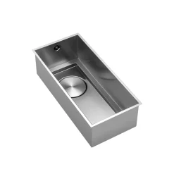 Rangemaster Baseline 1 Bowl Undermount Polished Stainless Steel Sink & Waste -  214 x 460mm
