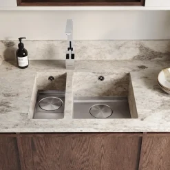 Rangemaster Baseline 1 Bowl Undermount Polished Stainless Steel Sink & Waste -  214 x 460mm