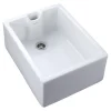 Rangemaster Classic Belfast 1 Bowl White Fire Clay Ceramic Kitchen Sink - 595 x 455mm