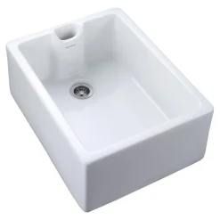 Rangemaster Classic Belfast 1 Bowl White Fire Clay Ceramic Kitchen Sink - 595 x 455mm