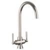 Rangemaster Cruciform Spa Filter Kitchen Sink Mixer Tap - Brushed Nickel