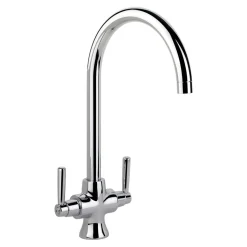 Rangemaster Cruciform Twin Lever Monobloc Kitchen Mixer Tap