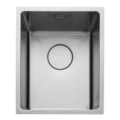 Rangemaster Cubix 1 Bowl Stainless Steel Inset/Undermount Sink & Waste Kit - 360 x 440mm