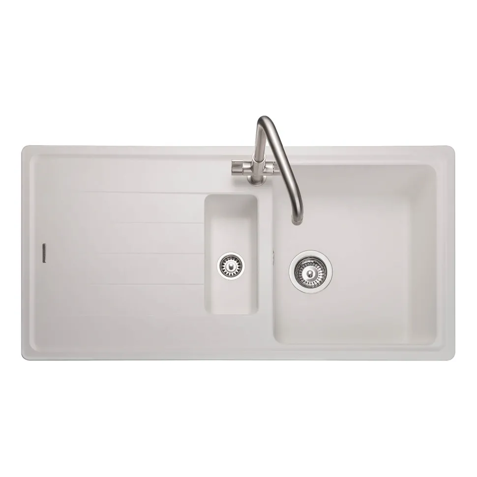 Rangemaster Elements 1.5 Bowl Igneous Granite Composite Kitchen Sink & Waste Kit - 1000 x 500mm