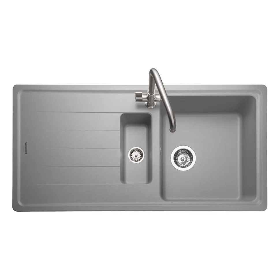 Rangemaster Elements 1.5 Bowl Igneous Granite Composite Kitchen Sink & Waste Kit - 1000 x 500mm