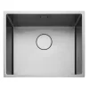 Rangemaster Kube 1 Bowl Brushed Stainless Steel Inset/Undermount Sink & Waste Kit - 540 x 440mm