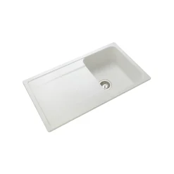 Rangemaster Loa 1 Bowl Igneous Granite Kitchen Sink with Reversible Drainer & Waste Kit - 860 x 500mm
