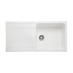 Rangemaster Loa 1 Bowl Igneous Granite Kitchen Sink with Reversible Drainer & Waste Kit - 1000 x 500mm