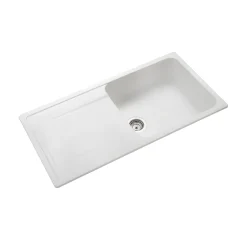 Rangemaster Loa 1 Bowl Igneous Granite Kitchen Sink with Reversible Drainer & Waste Kit - 1000 x 500mm